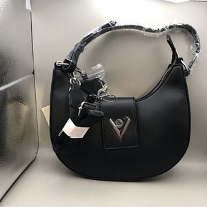 Valentino Orlandi Elegant Black Women's Bag and Wallet Vegan Leather
